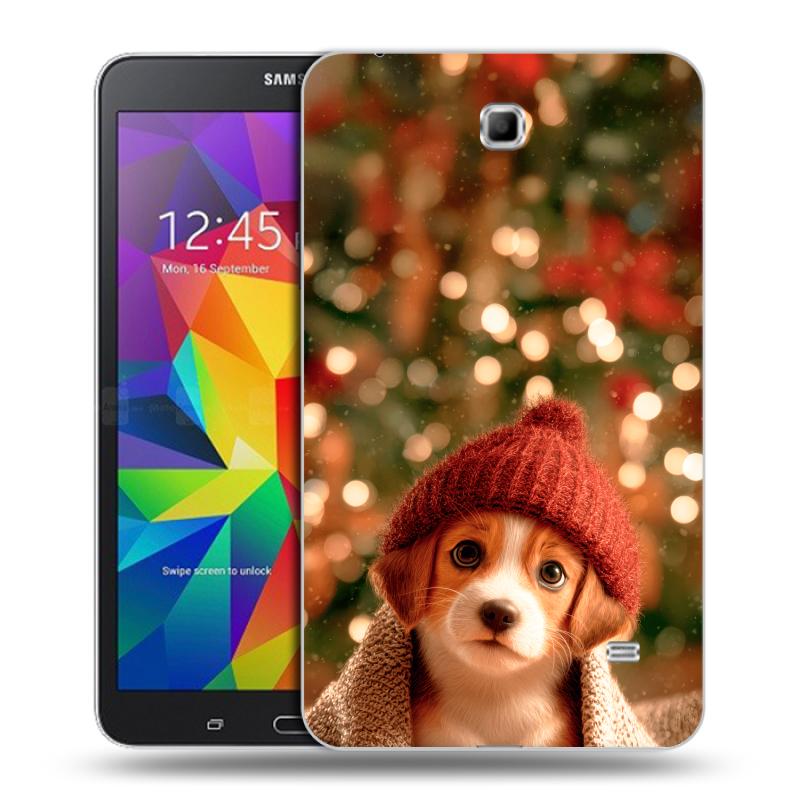 Силиконовый чехол на Samsung GALAXY Tab 4 7.0 с принтом Новый год Силиконовый чехол на Samsung GALAXY Tab 4 7.0 с принтом Новый год