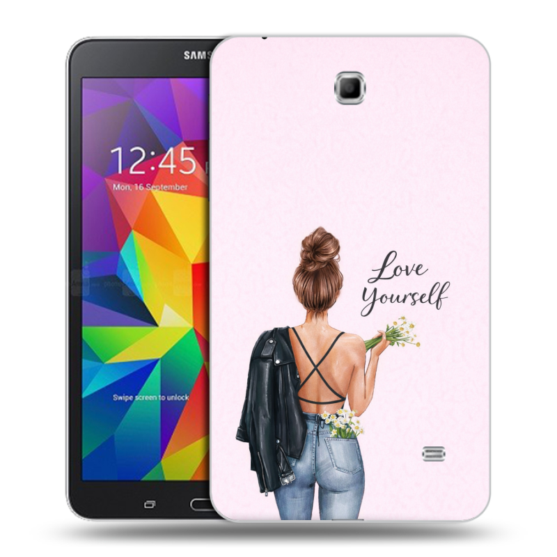 Силиконовый чехол на Samsung GALAXY Tab 4 7.0 с принтом женский Силиконовый чехол на Samsung GALAXY Tab 4 7.0 с принтом женский