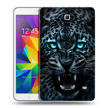 Силиконовый чехол на планшета Samsung GALAXY Tab 4 8.0 с принтом Темный леопард Силиконовый чехол на планшета Samsung GALAXY Tab 4 8.0 с принтом Темный леопард