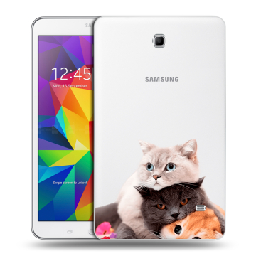 Силиконовый чехол на планшета Samsung GALAXY Tab 4 8.0 с принтом Кошки Силиконовый чехол на планшета Samsung GALAXY Tab 4 8.0 с принтом Кошки