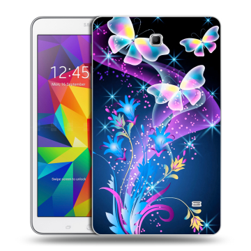 Силиконовый чехол на Samsung GALAXY Tab 4 8.0 с принтом Бабочки