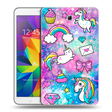 Силиконовый чехол на Samsung GALAXY Tab 4 8.0 с принтом Единороги Силиконовый чехол на Samsung GALAXY Tab 4 8.0 с принтом Единороги