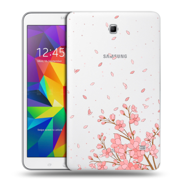 Силиконовый чехол на Samsung GALAXY Tab 4 8.0 с принтом Ветка сакуры