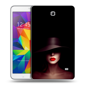 Силиконовый чехол на Samsung GALAXY Tab 4 8.0 с принтом Девушка в шляпе