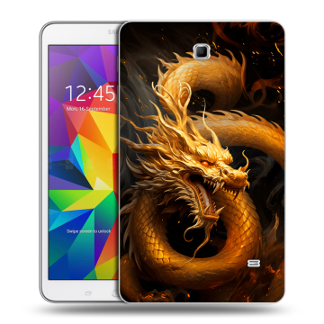 Силиконовый чехол на Samsung GALAXY Tab 4 8.0 с принтом Золотой дракон