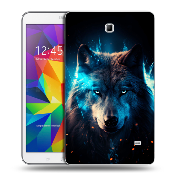 Силиконовый чехол на Samsung GALAXY Tab 4 8.0 с принтом Волк ночной Силиконовый чехол на Samsung GALAXY Tab 4 8.0 с принтом Волк ночной