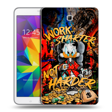 Силиконовый чехол на Samsung GALAXY Tab 4 8.0 с принтом Дональд Дак Деньги Силиконовый чехол на Samsung GALAXY Tab 4 8.0 с принтом Дональд Дак Деньги