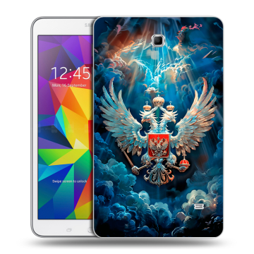 Силиконовый чехол на Samsung GALAXY Tab 4 8.0 с принтом Герб флаг России