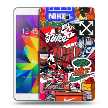 Силиконовый чехол на Samsung GALAXY Tab 4 8.0 с принтом Найк Nike яркий