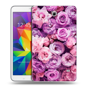 Силиконовый чехол на Samsung GALAXY Tab 4 8.0 с принтом лавандовые розы