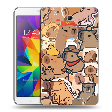 Силиконовый чехол на Samsung GALAXY Tab 4 8.0 с принтом капибара