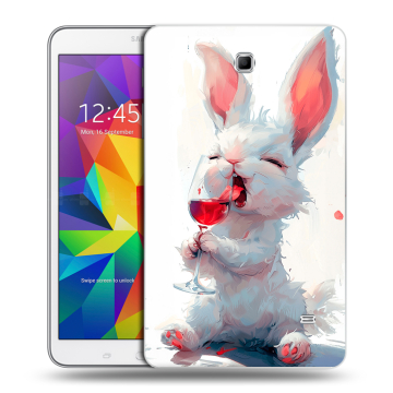 Силиконовый чехол на Samsung GALAXY Tab 4 8.0 с принтом кролик зайчик