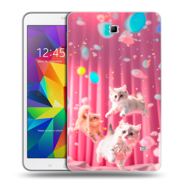 Силиконовый чехол на Samsung GALAXY Tab 4 8.0 с принтом милые котики