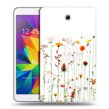 Силиконовый чехол на Samsung GALAXY Tab 4 8.0 с принтом цветы