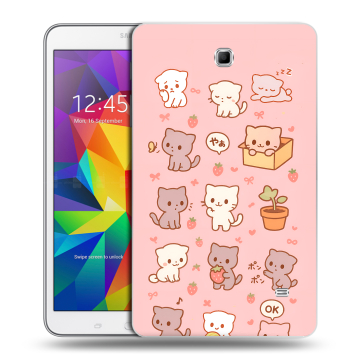 Силиконовый чехол на Samsung GALAXY Tab 4 8.0 с принтом Hello Kitty Хелоу Кити