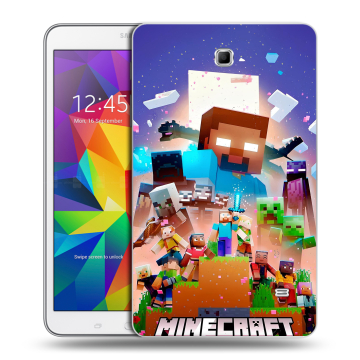 Силиконовый чехол на Samsung GALAXY Tab 4 8.0 с принтом Майнкрафт Minecraft