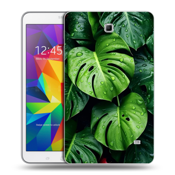 Силиконовый чехол на Samsung GALAXY Tab 4 8.0 с принтом Листья