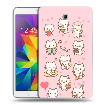 Силиконовый чехол на Samsung GALAXY Tab 4 8.0 с принтом Hello Kitty Хелоу Кити