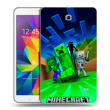 Силиконовый чехол на Samsung GALAXY Tab 4 8.0 с принтом Майнкрафт
