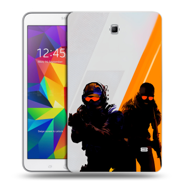 Силиконовый чехол на Samsung GALAXY Tab 4 8.0 с принтом Контер страйк Counter strike