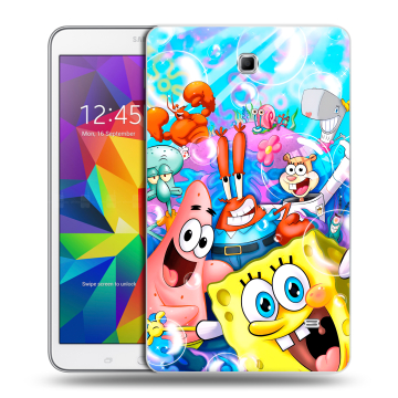 Силиконовый чехол на Samsung GALAXY Tab 4 8.0 с принтом спанчбоб спанч боб Силиконовый чехол на Samsung GALAXY Tab 4 8.0 с принтом спанчбоб спанч боб