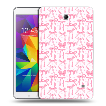 Силиконовый чехол на Samsung GALAXY Tab 4 8.0 с принтом Розовые бантики