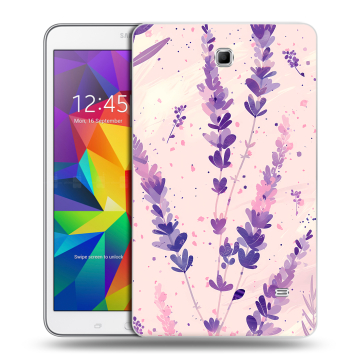 Силиконовый чехол на Samsung GALAXY Tab 4 8.0 с принтом цветы лаванда