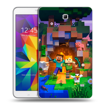Силиконовый чехол на Samsung GALAXY Tab 4 8.0 с принтом Майнкрафт Minecraft