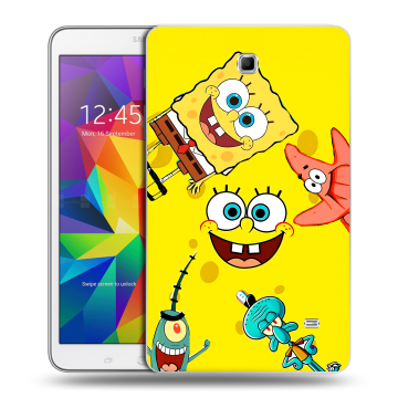 Силиконовый чехол на Samsung GALAXY Tab 4 8.0 с принтом Спанч боб Спанчбоб