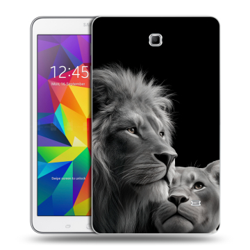 Силиконовый чехол на Samsung GALAXY Tab 4 8.0 с принтом Лев кошки