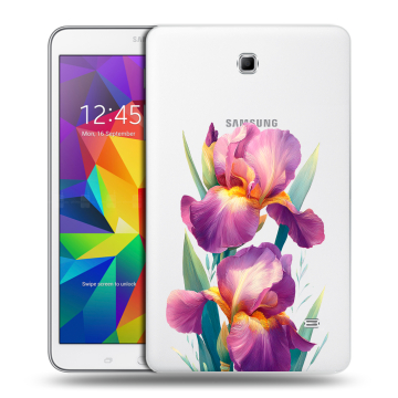 Силиконовый чехол на Samsung GALAXY Tab 4 8.0 с принтом Цветы орхидеи
