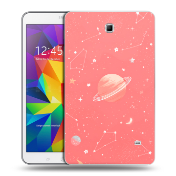Силиконовый чехол на Samsung GALAXY Tab 4 8.0 с принтом Розовый космос