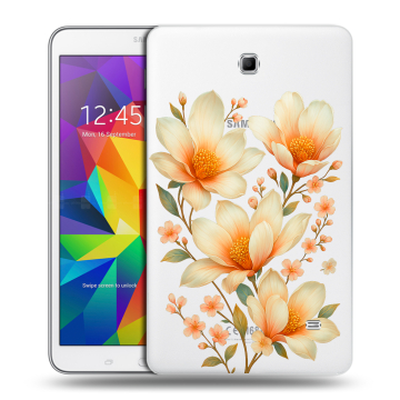 Силиконовый чехол на Samsung GALAXY Tab 4 8.0 с принтом Цветы