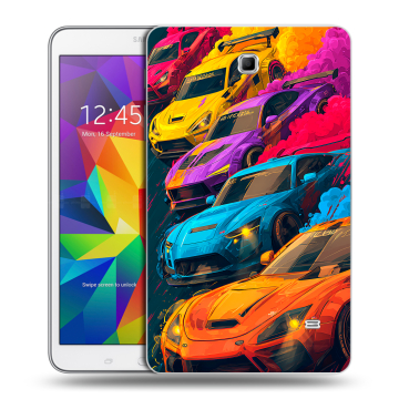 Силиконовый чехол на Samsung GALAXY Tab 4 8.0 с принтом Тачки