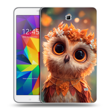 Силиконовый чехол на Samsung GALAXY Tab 4 8.0 с принтом Милая сова