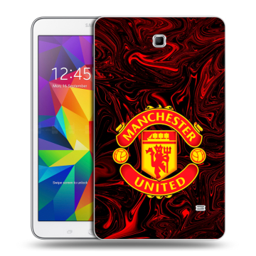 Силиконовый чехол на Samsung GALAXY Tab 4 8.0 с принтом Manchester United
