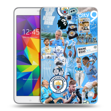 Силиконовый чехол на Samsung GALAXY Tab 4 8.0 с принтом Man City Манчестер Сити