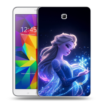 Силиконовый чехол на Samsung GALAXY Tab 4 8.0 с принтом Холодное сердце Frozen