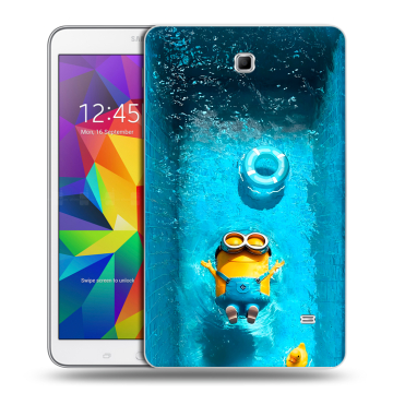Силиконовый чехол на Samsung GALAXY Tab 4 8.0 с принтом Миньоны