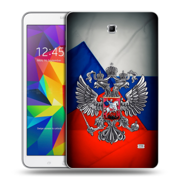 Силиконовый чехол на Samsung GALAXY Tab 4 8.0 с принтом Флаг России Силиконовый чехол на Samsung GALAXY Tab 4 8.0 с принтом Флаг России