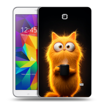Силиконовый чехол на Samsung GALAXY Tab 4 8.0 с принтом Смешной кот