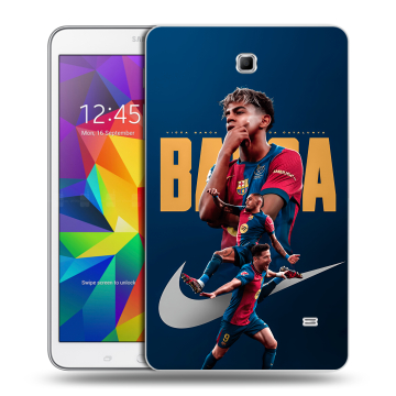 Силиконовый чехол на Samsung GALAXY Tab 4 8.0 с принтом Барселона Barca Yamal Силиконовый чехол на Samsung GALAXY Tab 4 8.0 с принтом Барселона Barca Yamal