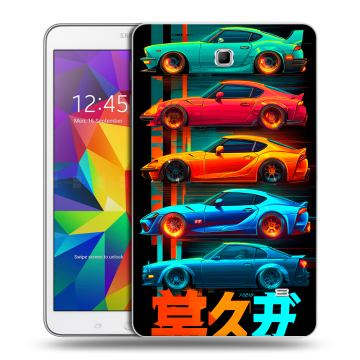 Силиконовый чехол на Samsung GALAXY Tab 4 8.0 с принтом машины тачки