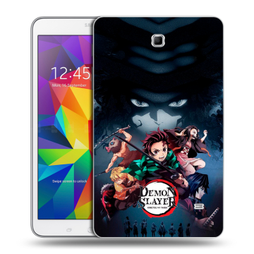 Силиконовый чехол на Samsung GALAXY Tab 4 8.0 с принтом Demon Slayer Клинок рассекающий демонов
