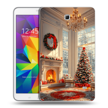 Силиконовый чехол на Samsung GALAXY Tab 4 8.0 с принтом Новый год