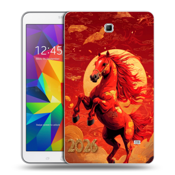 Силиконовый чехол на Samsung GALAXY Tab 4 8.0 с принтом Новый год
