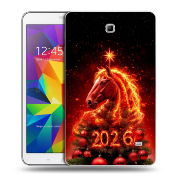 Силиконовый чехол на Samsung GALAXY Tab 4 8.0 с принтом Новый год