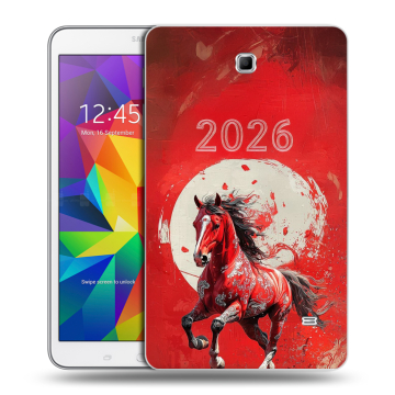 Силиконовый чехол на Samsung GALAXY Tab 4 8.0 с принтом Новый год