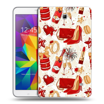 Силиконовый чехол на Samsung GALAXY Tab 4 8.0 с принтом Новый год