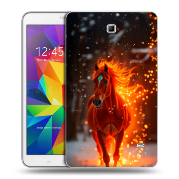 Силиконовый чехол на Samsung GALAXY Tab 4 8.0 с принтом Новый год